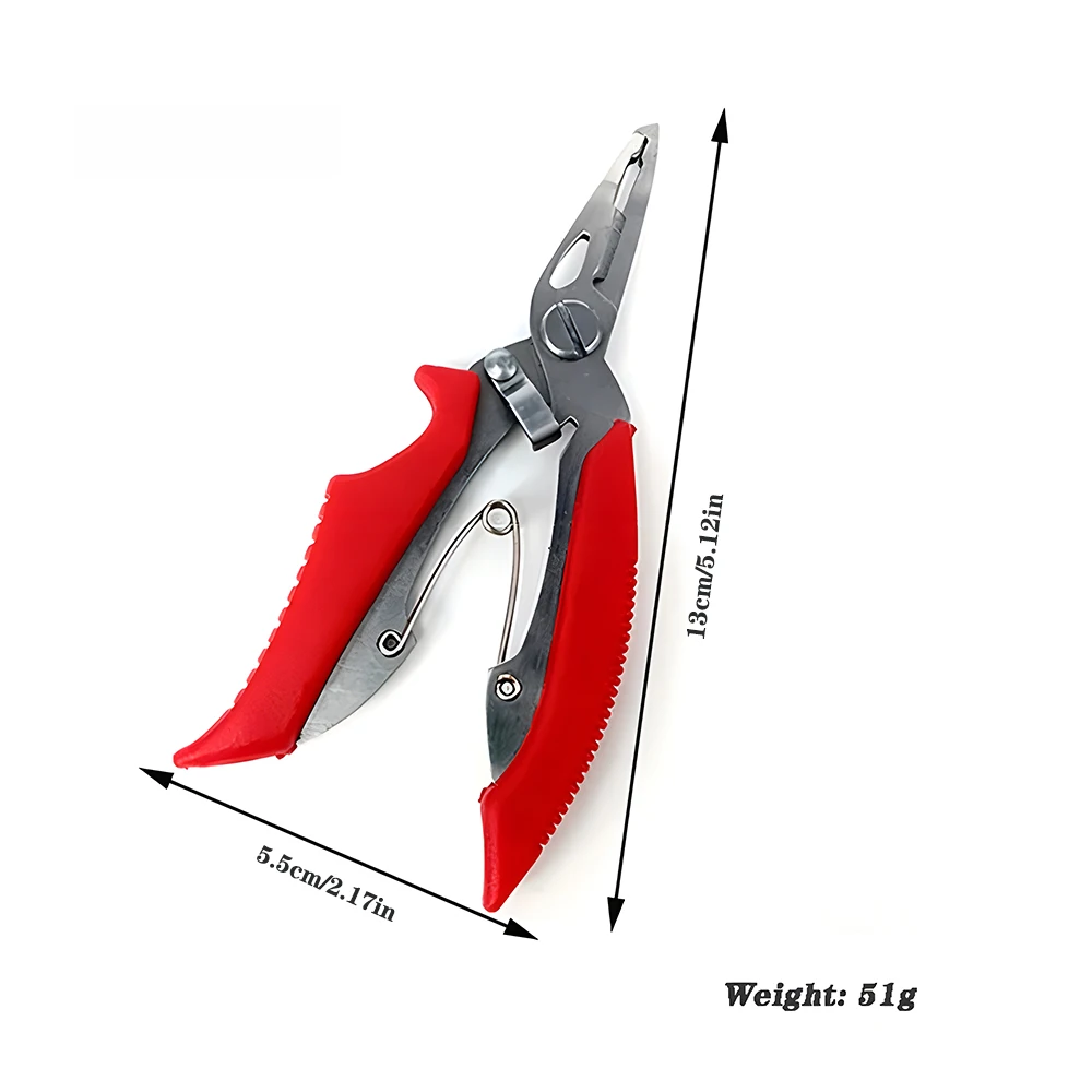Alicates de pesca multifunción, tijera, línea trenzada de pesca, cortador de señuelo, removedor de anzuelos, corte de pesca, uso de peces, pinzas, tijeras - imagen 4