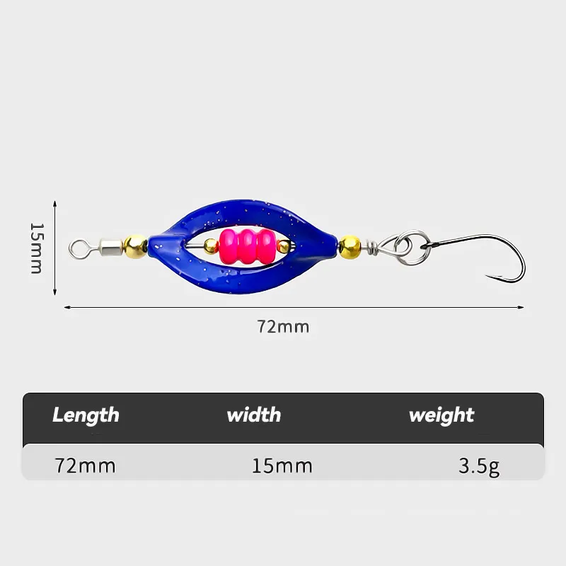 Bazooka Swimbait 72mm 3,5g – Perla roja para trucha y lucio - imagen 2
