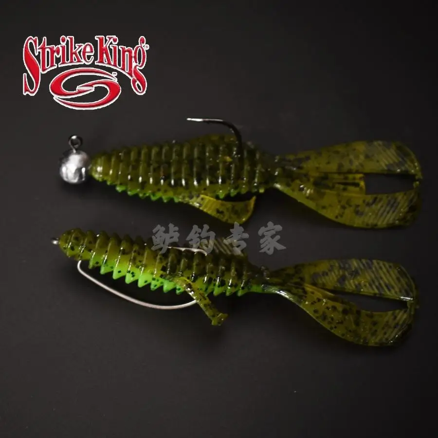 American Strike King Luya cebo suave grupo de pesca de Texas diseño KVD RGBUG3 pulgadas 4 pulgadas obstáculo camarones - imagen 3