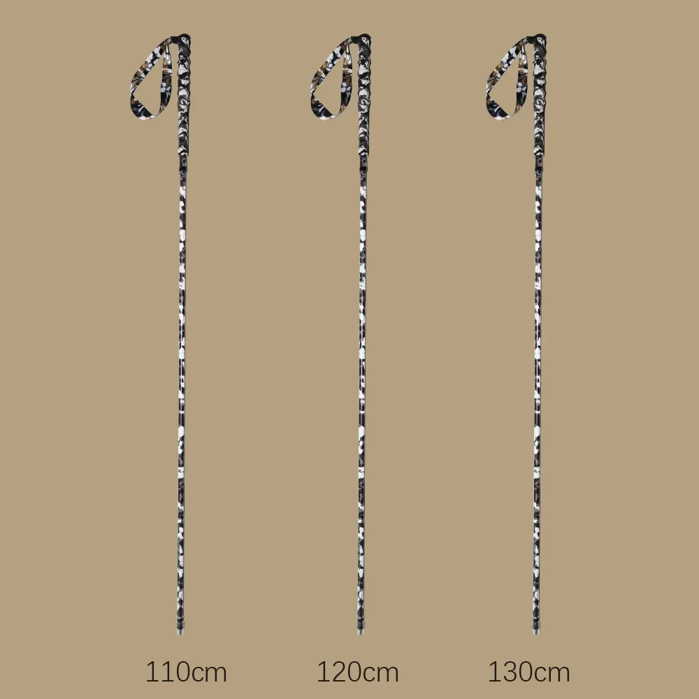 Bastones de senderismo plegables de 5 secciones de fibra de carbono, postes telescópicos, bastones de Trekking portátiles ligeros, bastones para caminar - imagen 2