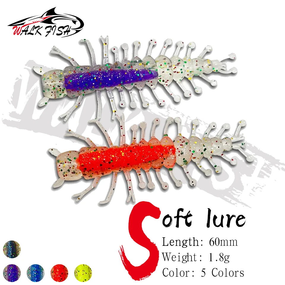 Walk Fish Señuelo Ciempiés Flotante 6cm 1,7g PVC TPR - imagen 3