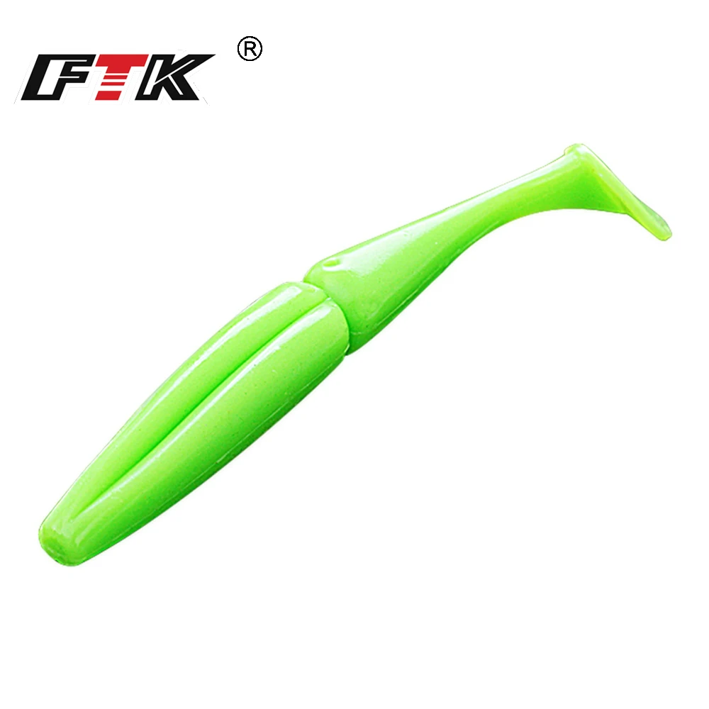 FTK-Señuelos de Pesca artificiales de silicona, cebos blandos de 75mm/100mm, Wobblers, pesca de carpa, lubina y Lucio - imagen 4