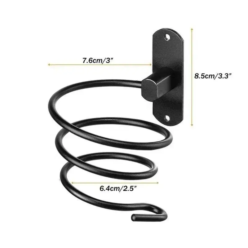Soporte Secador Pelo Pared – Organizador Espiral para Baño - imagen 2
