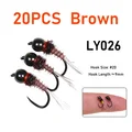 20pcs Brown