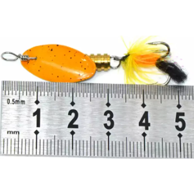 TAKEDO 4 unids/set 2,2G señuelo de pesca Spinner cuchara cebo Spinnerbait VMC anzuelos triples señuelo de pesca con mosca cebo de lubina señuelo de trucha HG16 - imagen 5