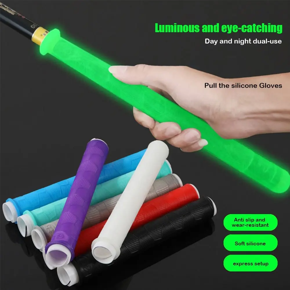 Cubierta de mango de caña de pescar de 30cm, cubierta duradera, tamaño Universal, agarre antideslizante para caña de pescar, diseño antideslizante, Material de silicona - imagen 4