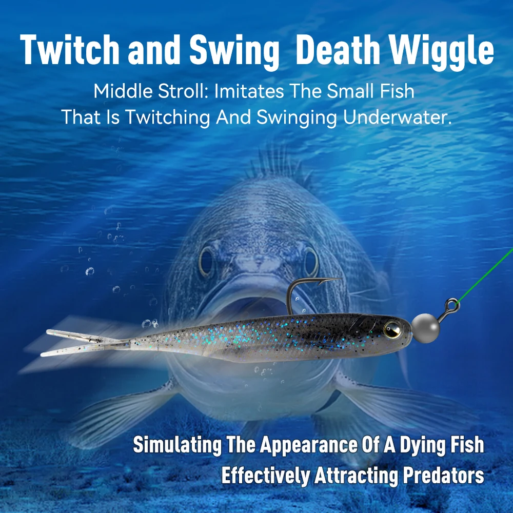 Kingdom 10 Uds. Ganchos de paseo Hover 0,6g 1g 1,3g anzuelo con cabeza de anzuelo de acero rico en carbono accesorios para aparejos de pesca de trucha y lubina gancho - imagen 4