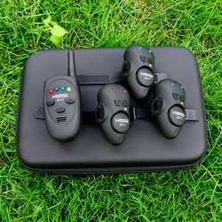 Hirisi-Juego de alarma de cebo de pesca con estuche portátil, indicador luminoso de picadura de pesca, accesorios de pesca para carpa SV1