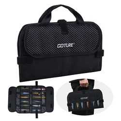 Goture Bolsa señuelos pesca compartimento desmontable bolsillos malla 600D