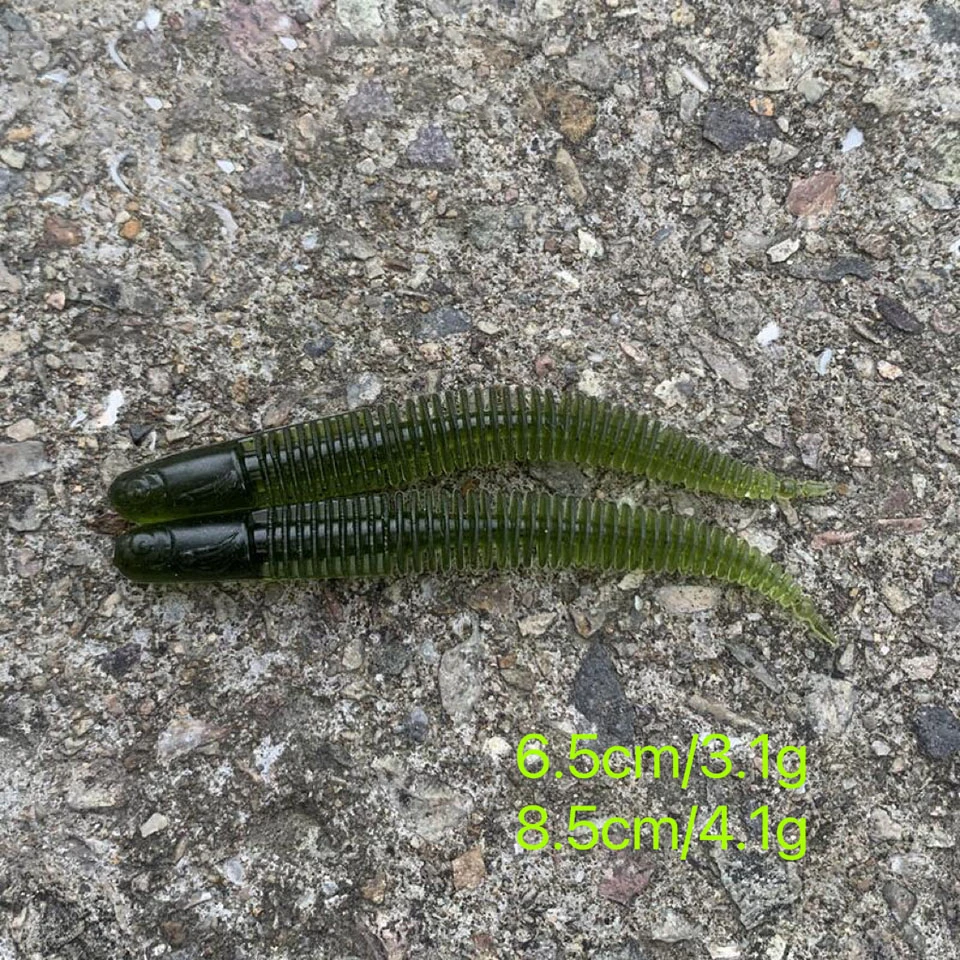 WALK FISH-Señuelos de Pesca de gusano Sway, cebo suave, sonrisa, cola recta, flotante, lubina, 65mm/85mm - imagen 2