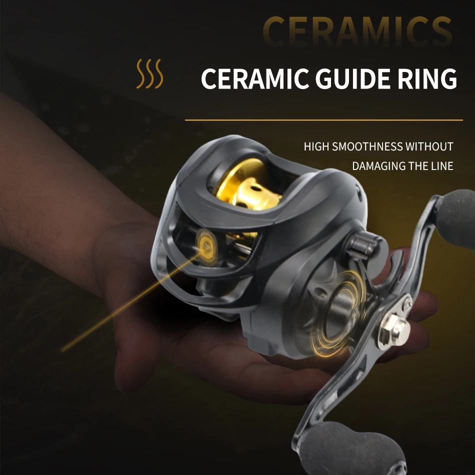 DK-Engranajes de carrete de peso ligero, relación 7,2 1 con clicker de arrastre, carrete de pesca Baitcasting, carrete de pesca de alta velocidad - imagen 4