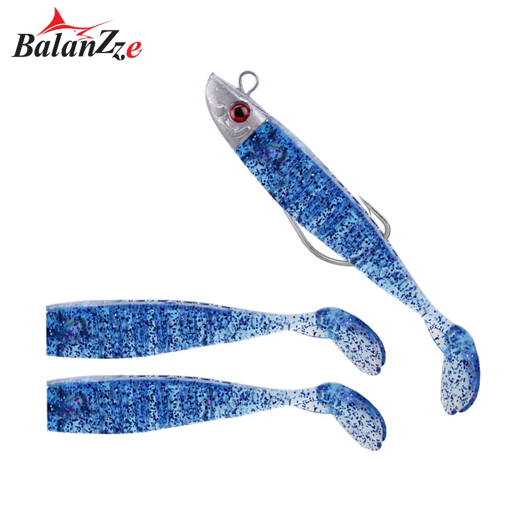 Balanzze-Cebo blando artificial, cabeza de plantilla de plomo, señuelo suave con anzuelo de manivela, accesorios de pesca de carpa, pececillo negro, 8,5G - imagen 5