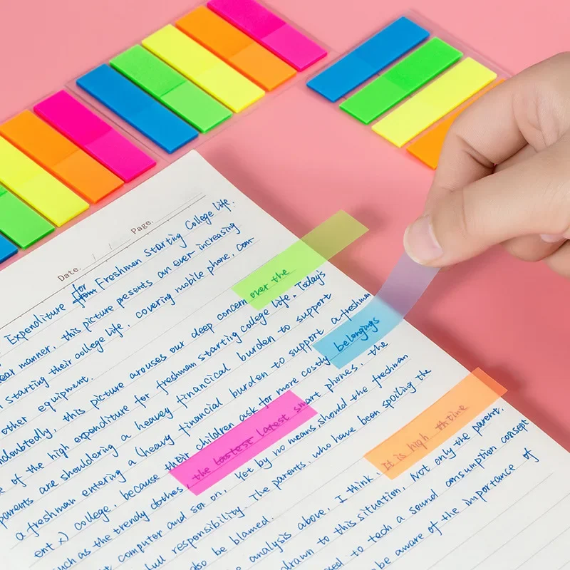 Bloc Notas Kawaii 2026 Adhesivos Fluorescentes Material
