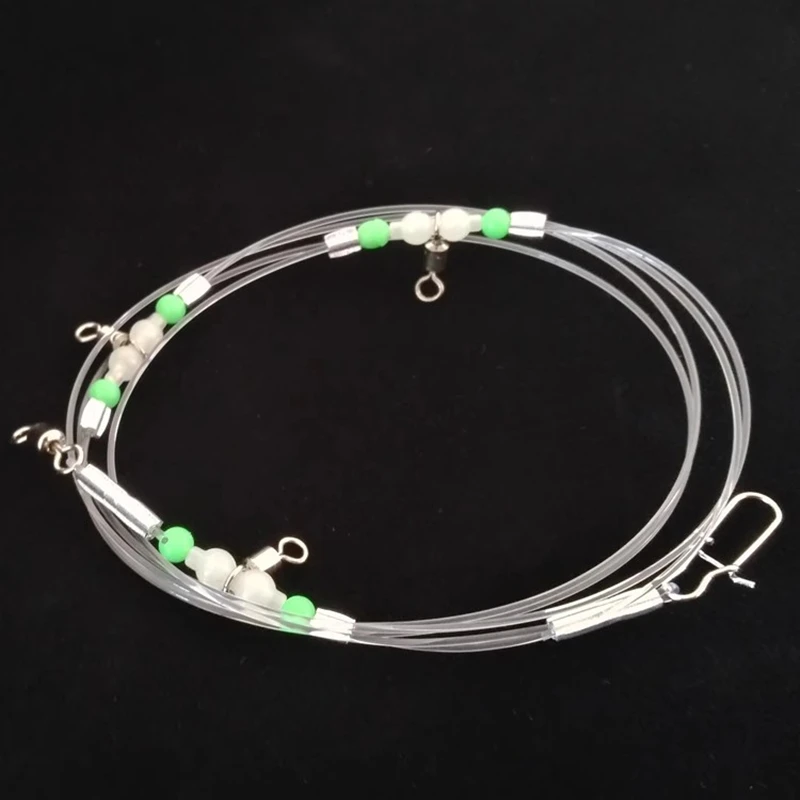 Línea de aparejos de pesca giratorios, cuentas luminosas nocturnas, pines, conector rodante, 5 grupos - imagen 4