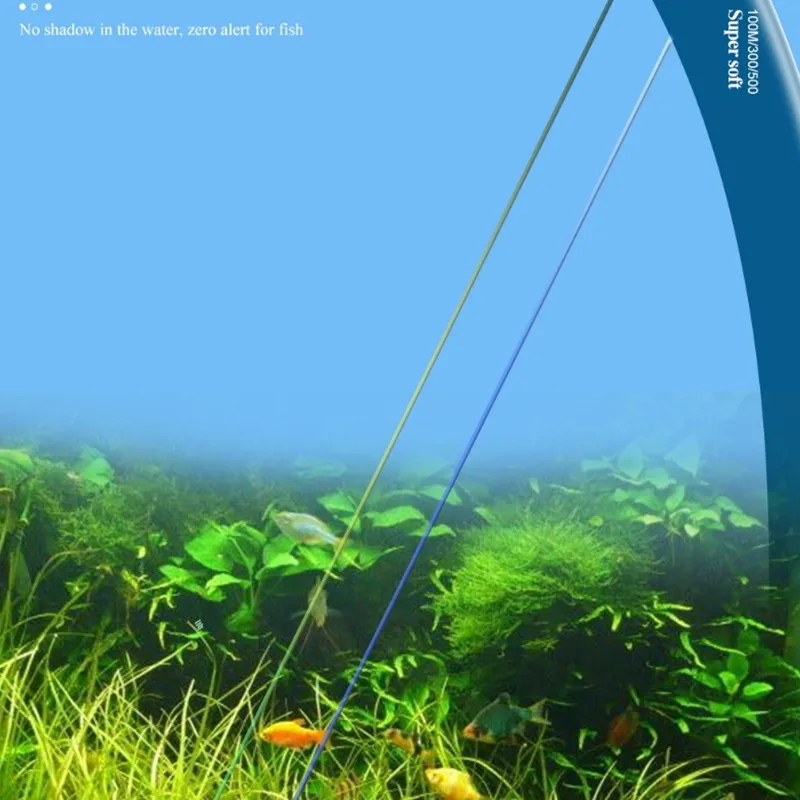 Línea de pesca con revestimiento de tres colores, 100M/300M/500M, 4,13LB-34,32LB, línea líder de monofilamento de fibra de carbono, línea de hundimiento para pesca de carpa - imagen 3