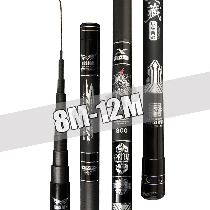 Caña de pesca telescópica carbono ultraligera portátil resistente - imagen 2