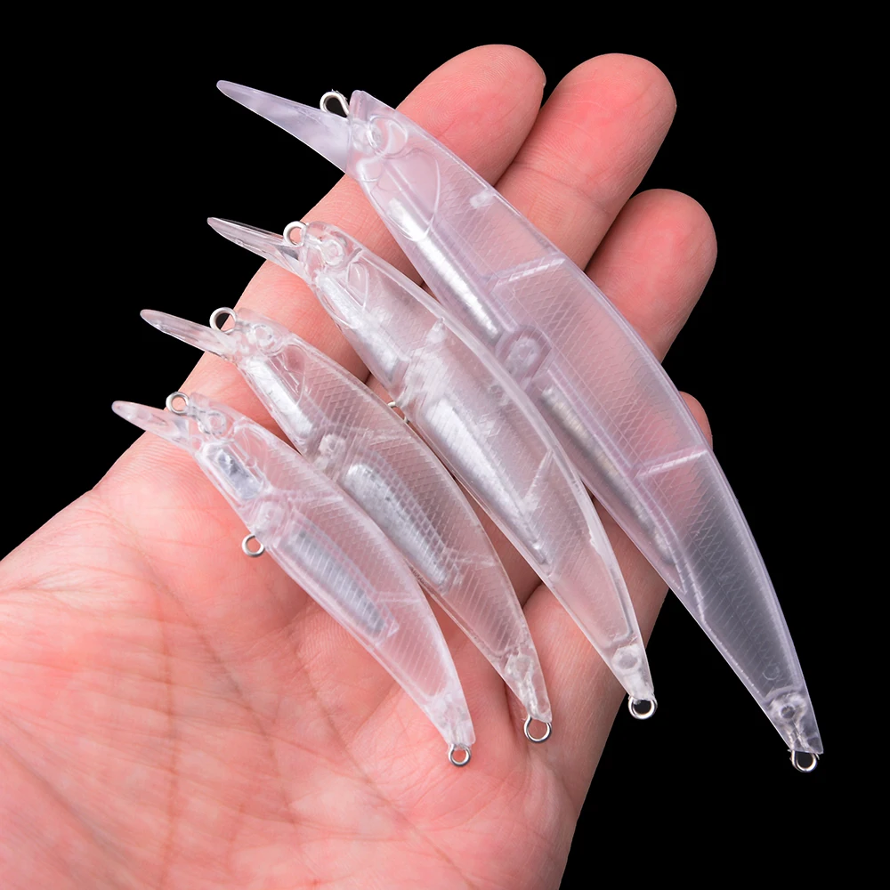 Chan'sHuang 20 piezas Señuelos de pesca en blanco sin pintar 5,4g/8g/12g/17,5g hundimiento Minnow cebo de pesca Artificial de fundición larga - imagen 5