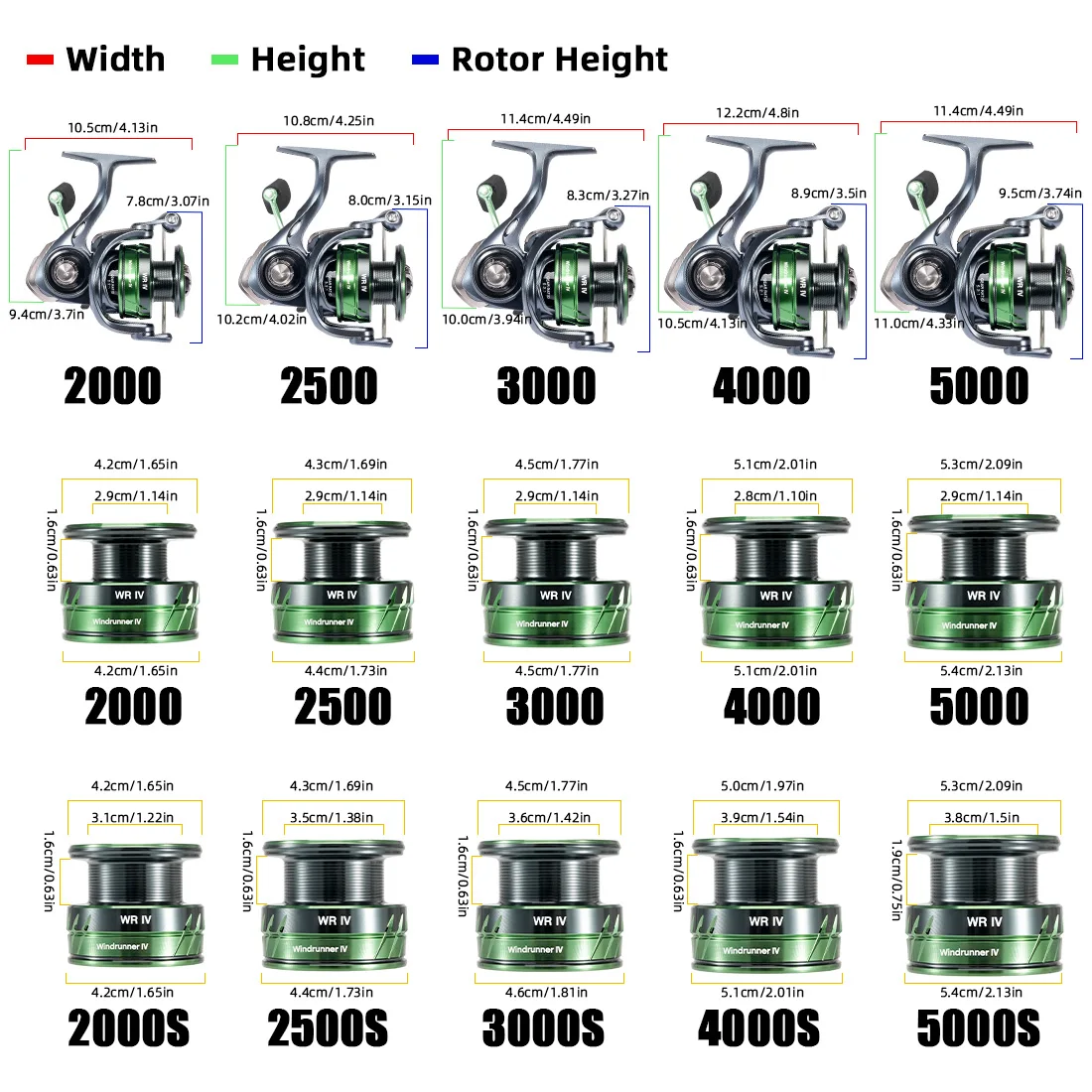Nueva llegada Seaknight marca WR4 carretes de pesca 17 libras 10BB carrete giratorio 2000 # -5000 # Carrete de pesca de carpa con bobina de pesca SEA - imagen 4