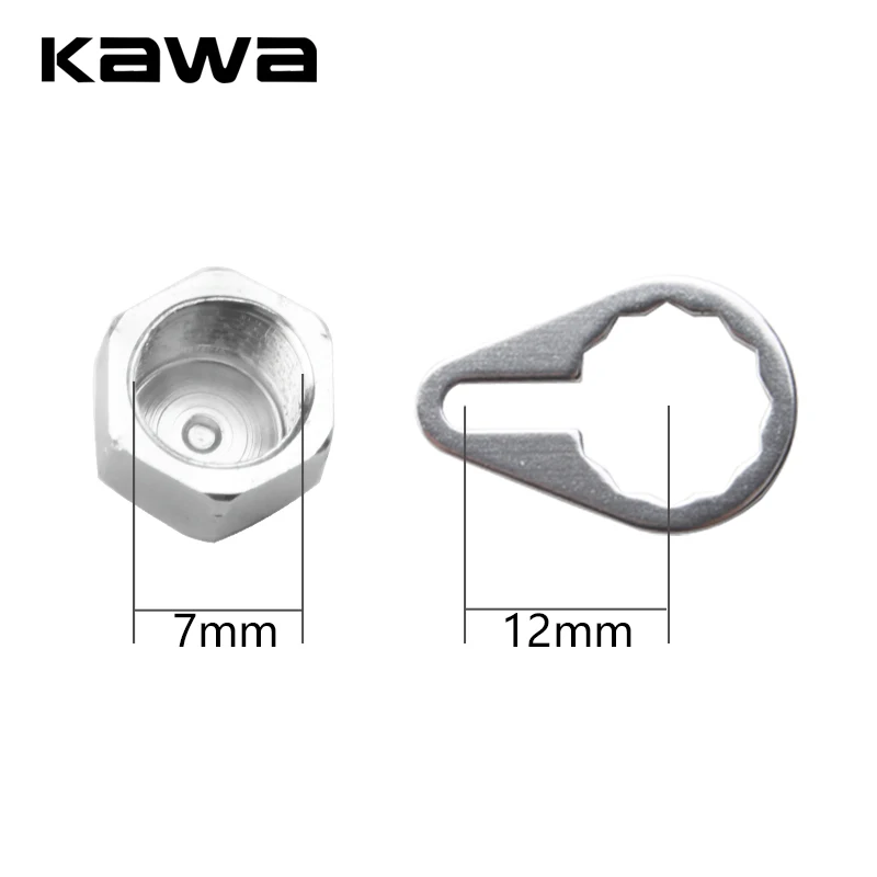 Carrete de pesca Kawa, tuerca de manivela, tornillo y placa para carrete BaitCast A/D, carrete con tapa de tornillo de mano izquierda y derecha, accesorio DIY - imagen 2