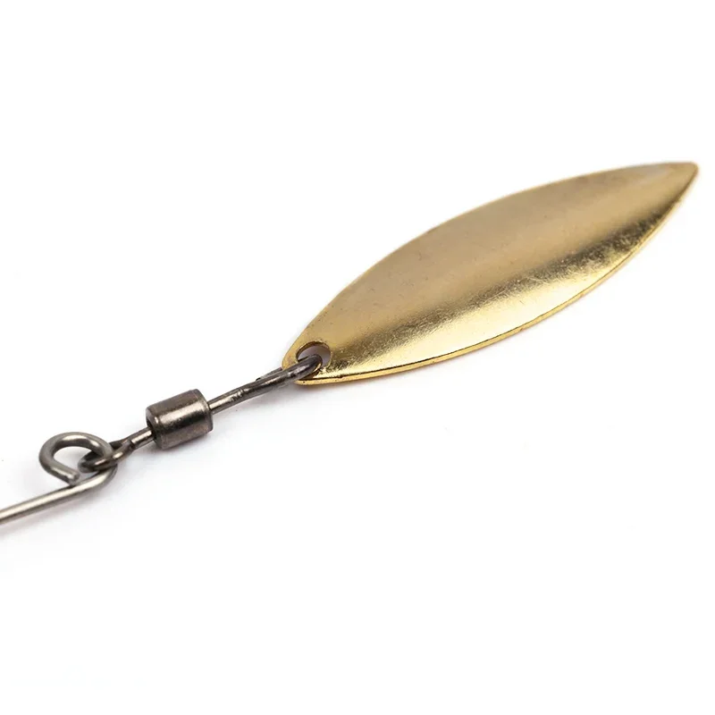 OUTKIT 5 uds 2,5g Spinner señuelo de Pesca cebo cuchara Swisher Buzzbait Bass Wire cebo Popper Vib Spinnerbait señuelos aparejos de púas Pesca - imagen 5