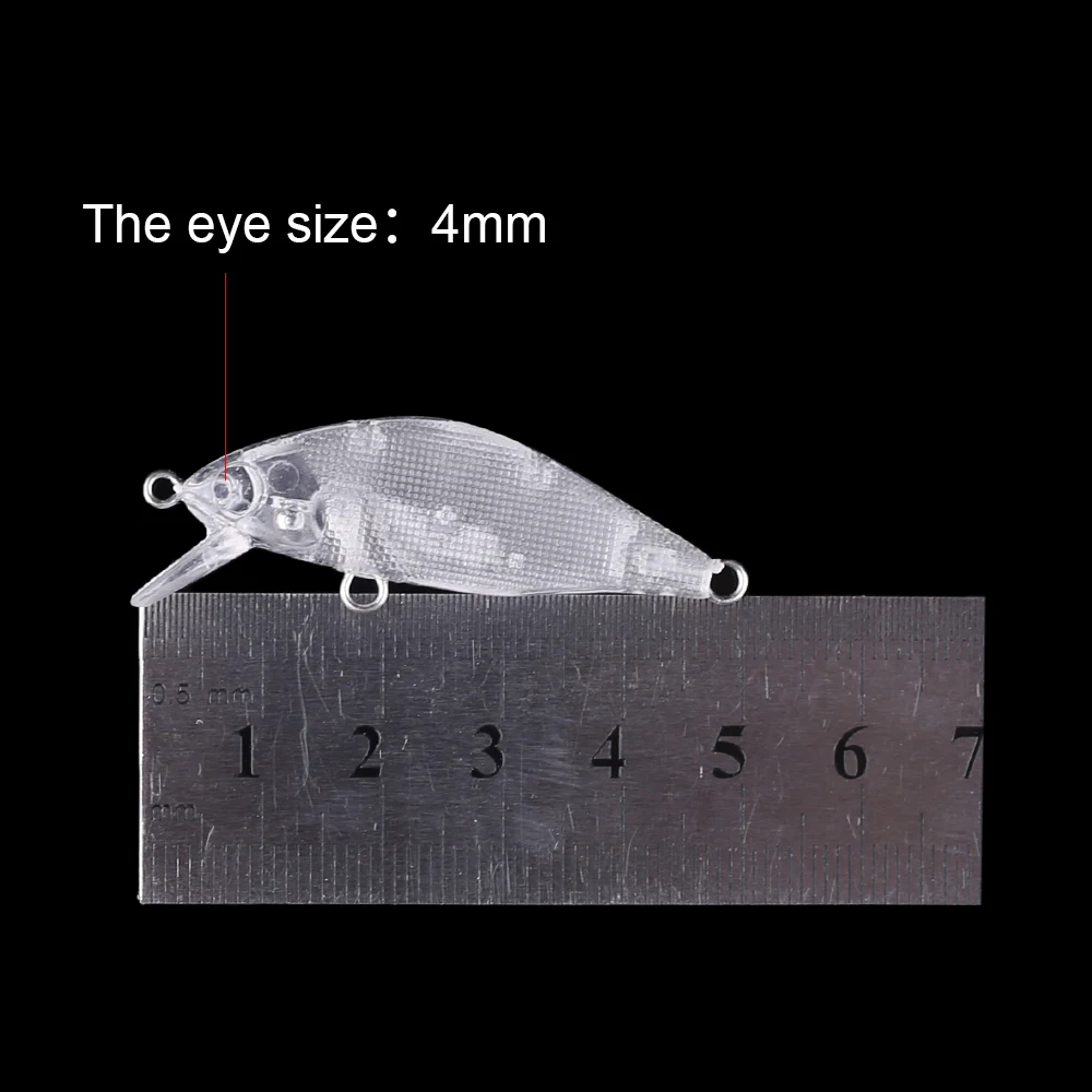 Hanlin-Mini cebo Artificial de plástico duro, aparejos de pesca sin pintar, Wobblers flotantes, 5CM, 3,8G, 10/20 piezas - imagen 2