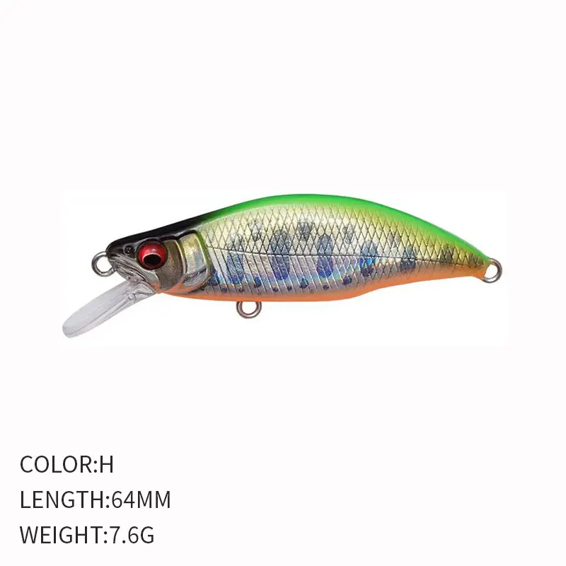 Señuelo de Pesca Wobbling, nuevo diseño japonés, 64mm, 7,6g, que se hunde piscardo, cebos artificiales Isca para lubina, perca, Lucio, trucha - imagen 5