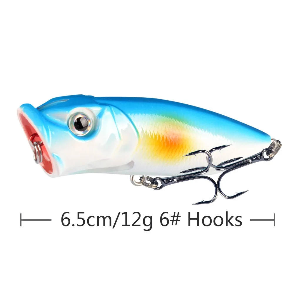 Popper Wobbler señuelo de pesca flotante con ojos 3D - imagen 5