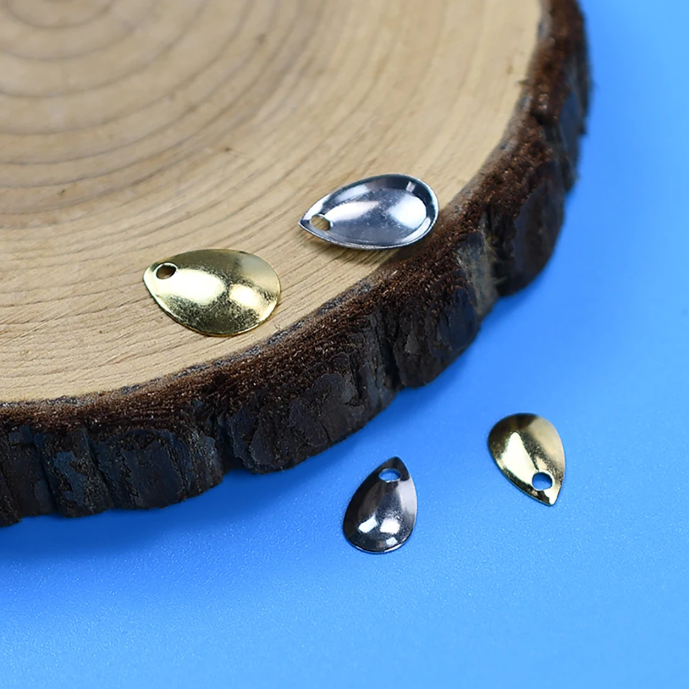 40 Uds. Señuelo de pesca de Metal, cuchillas giratorias, cebo duro suave, accesorios DIY, señuelo de gota de plata dorada, cebo para pescar - imagen 5