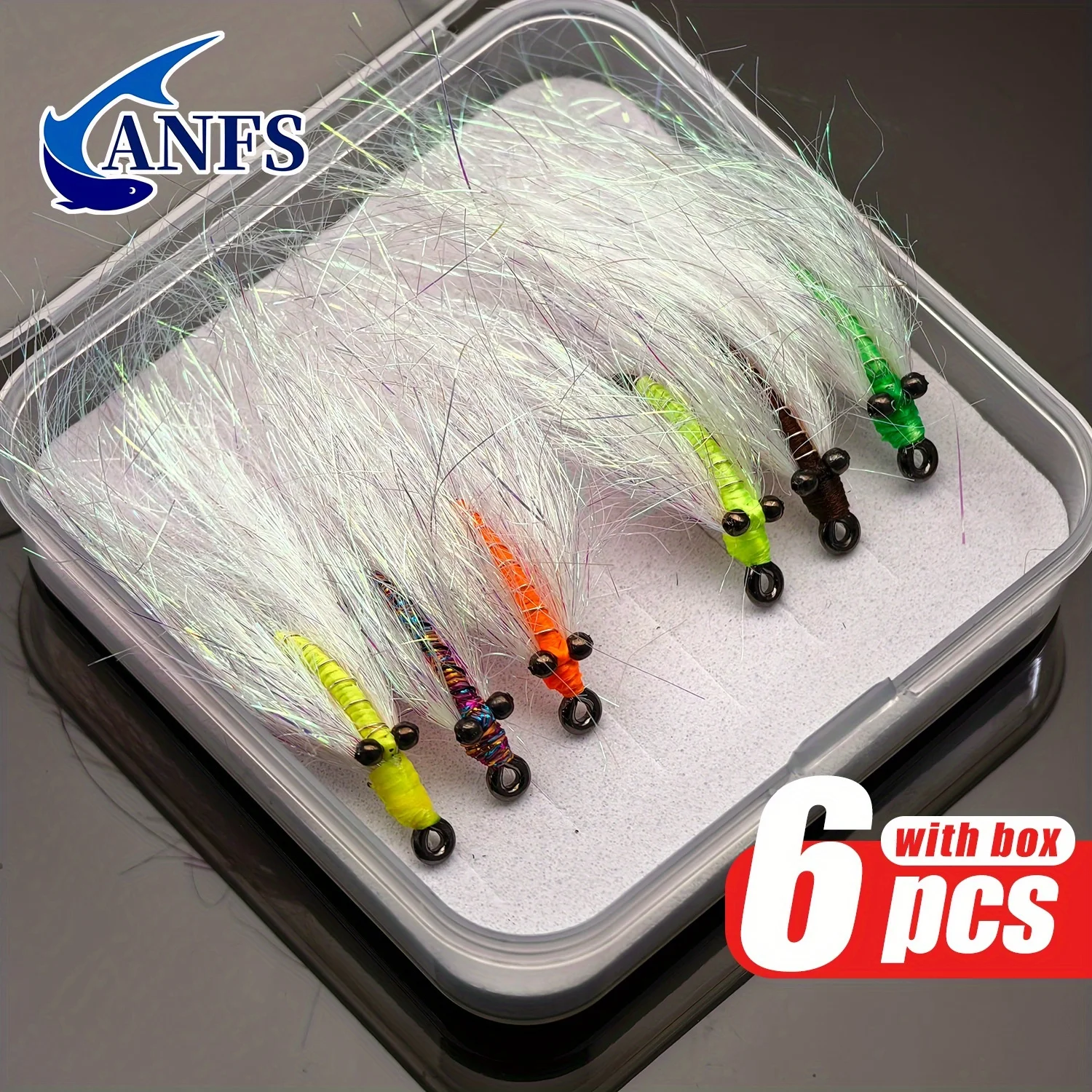 Mosca Crazy Charlie con detalle de anzuelo y cuerpo