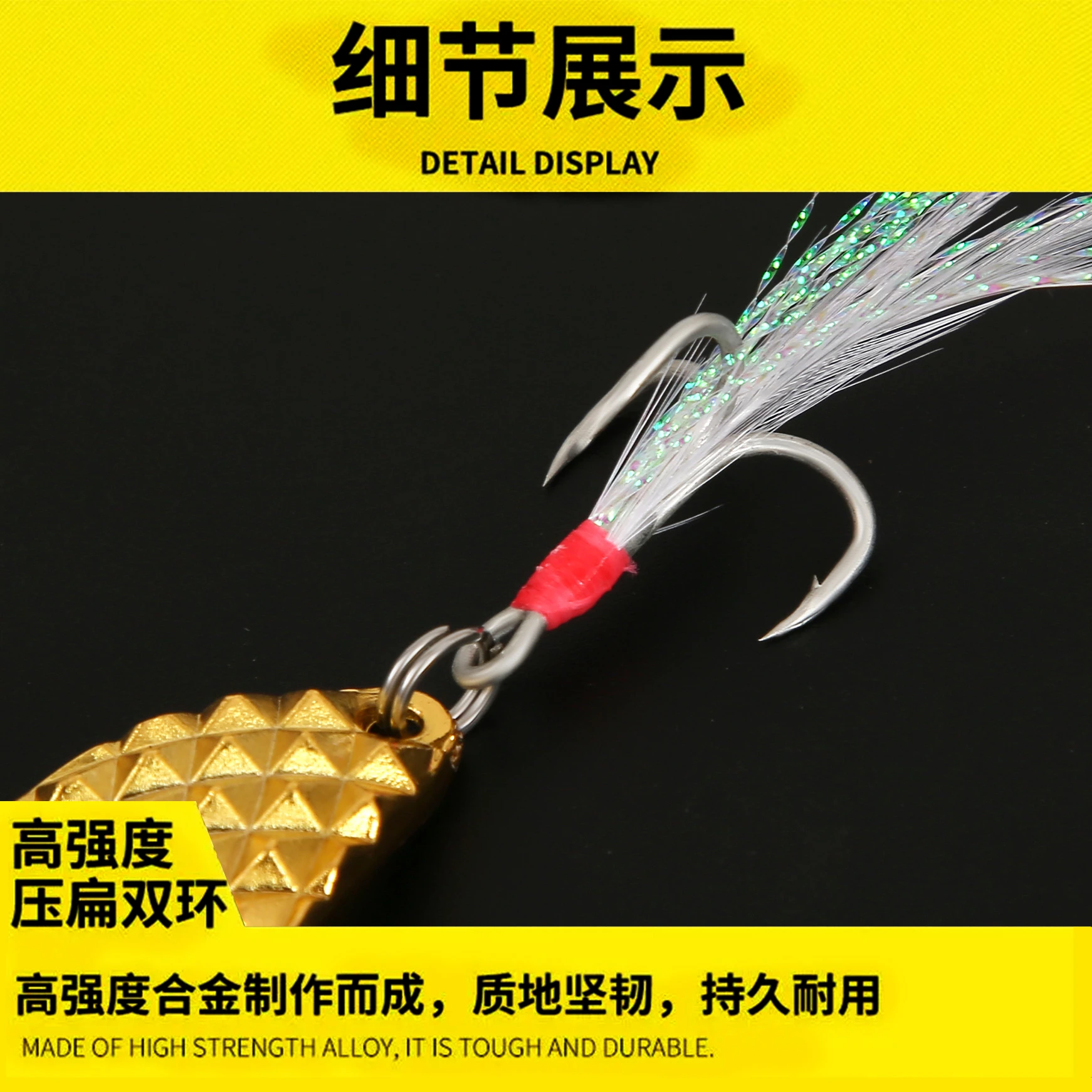 Señuelo de pesca giratorio de Metal, 1 piezas, 3g/5g/7g/10g/15g/20g, cebo duro luminoso de ruido, cebo Artificial de lentejuelas pequeñas - imagen 4