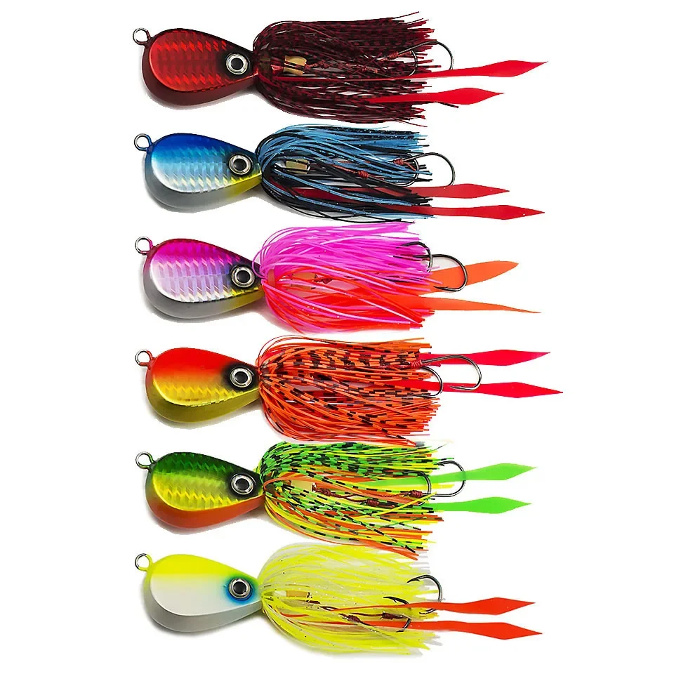 Countbass 1 unidad de plantillas de goma salada de 120g y 4,2 oz, plantillas Madai inferiores con anzuelo de goma, Señuelos de pesca de curricán de calamar, plantillas de pargo