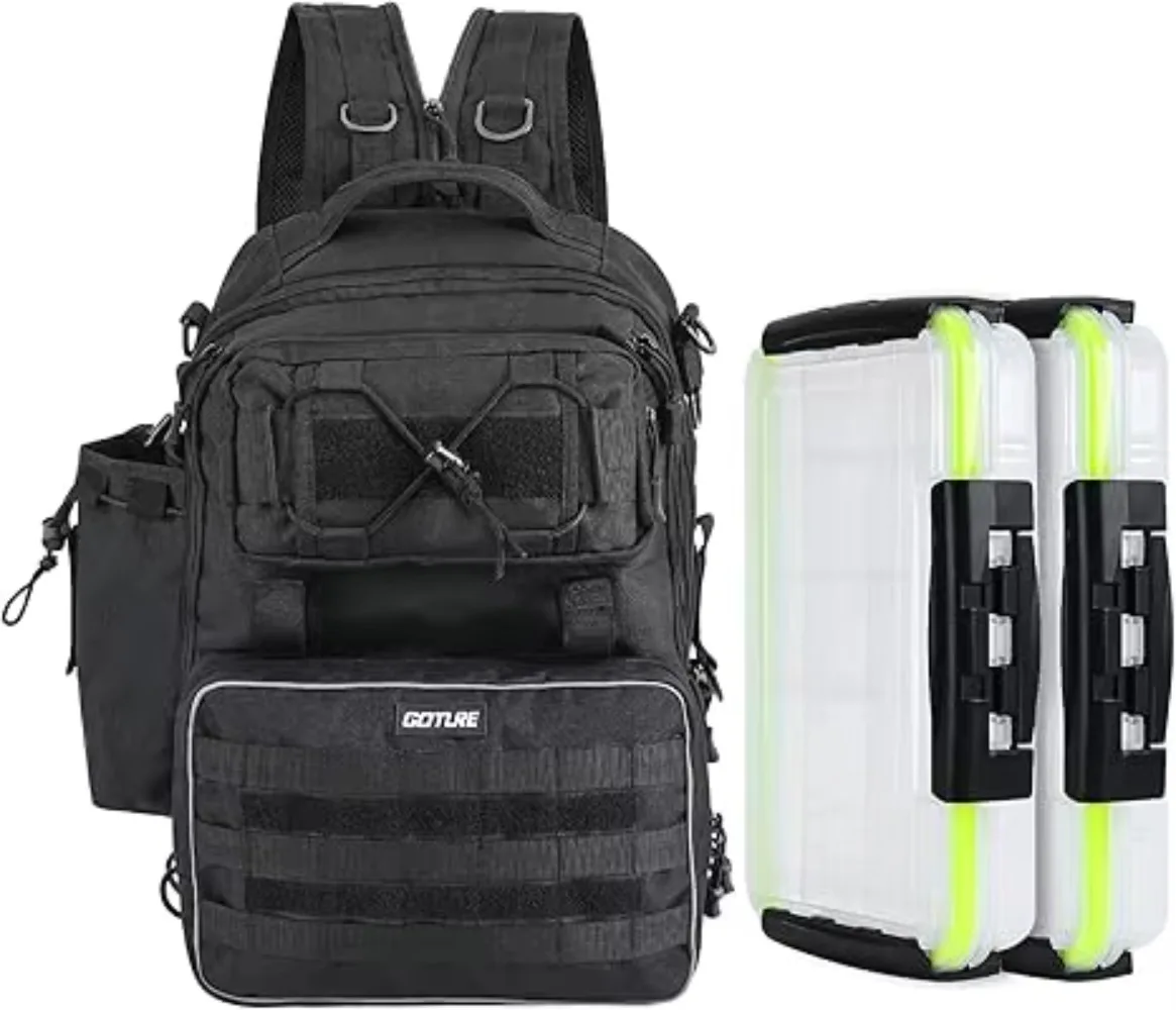 Bolsa de pesca al aire libre Goture, caja de aparejos 2 × 3600 y combinación de bolsa impermeable multifunción de gran capacidad, para bolsa de aparejos de acampada - imagen 3