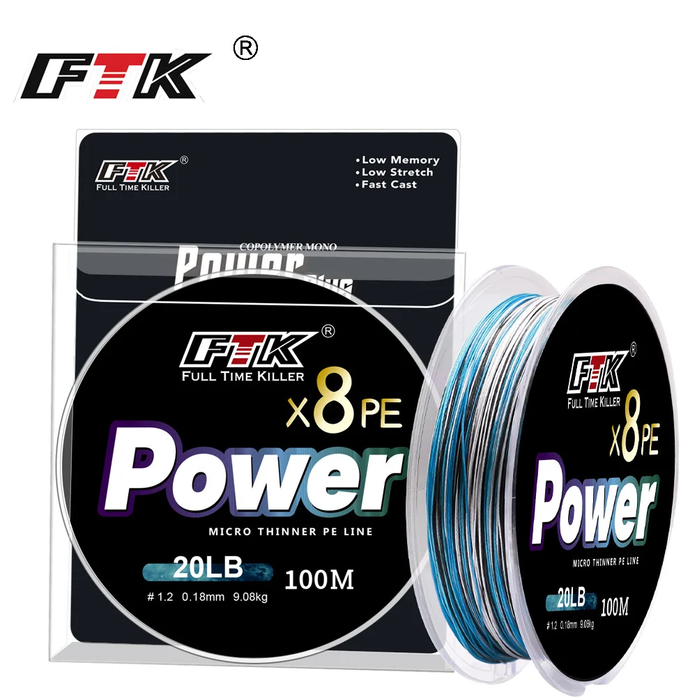 Hilo trenzado FTK X4/X8 – PE multifilamento 13-50lb