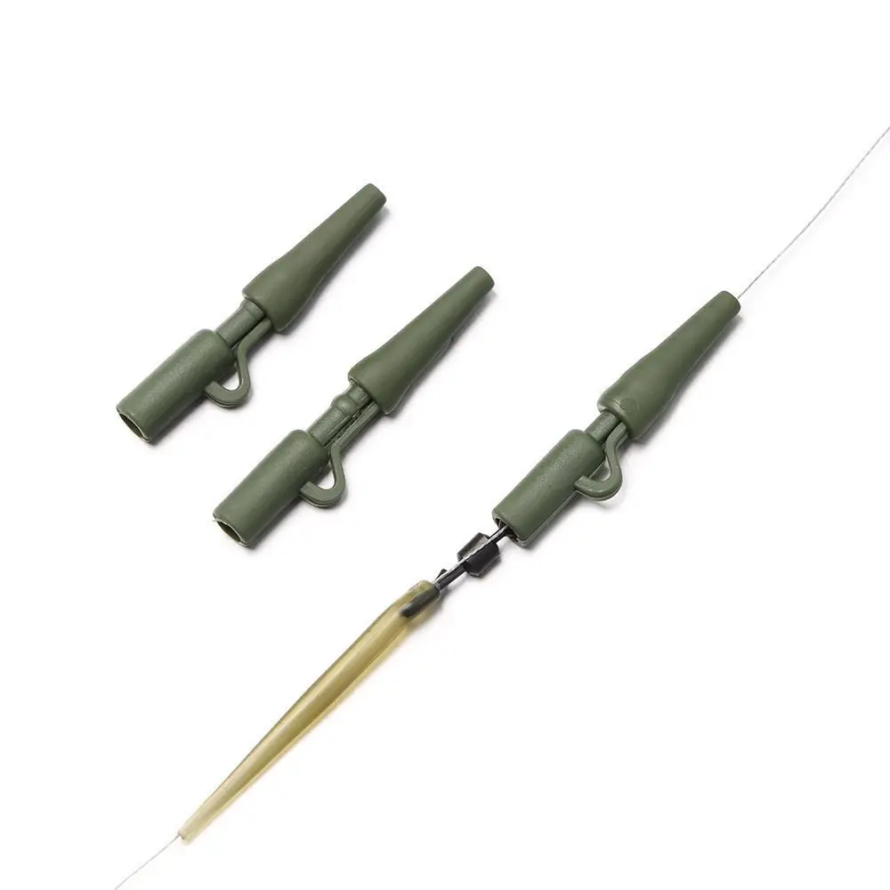 40 unids/lote cola cono de goma Clips de plomo de seguridad aparejo de carpa herramientas de pesca gruesa aparejos de cambio rápido giratorios pesca de carpa - imagen 4