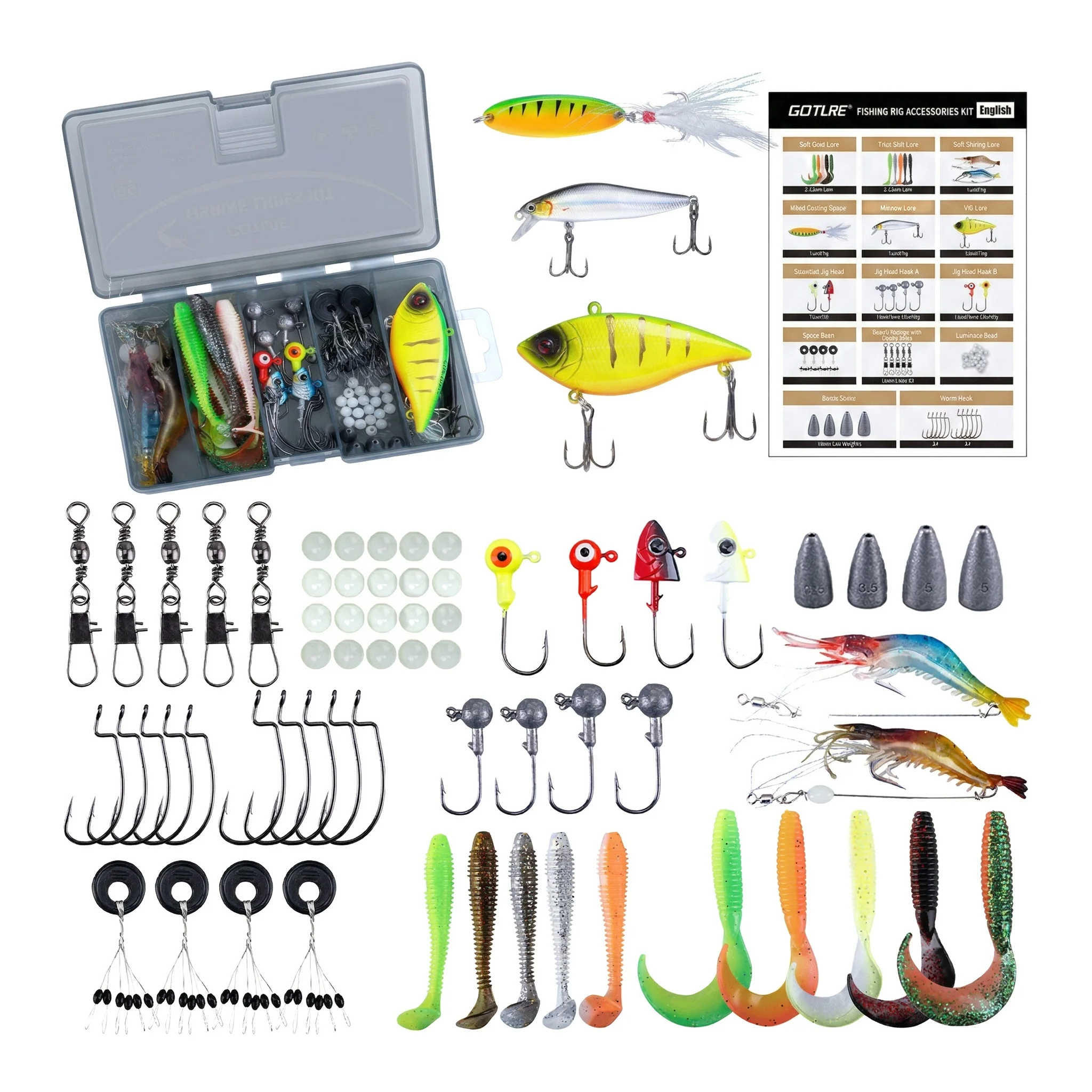 Goture señuelos Minnow y Crank con lentejuelas – juego completo - imagen 2