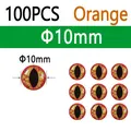 100pcs Orange 10mm
