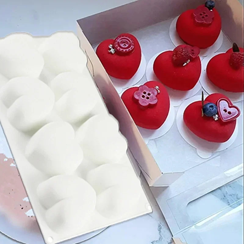 Molde corazón de silicona para pastelería – Mousse, helado y chocolate - imagen 2