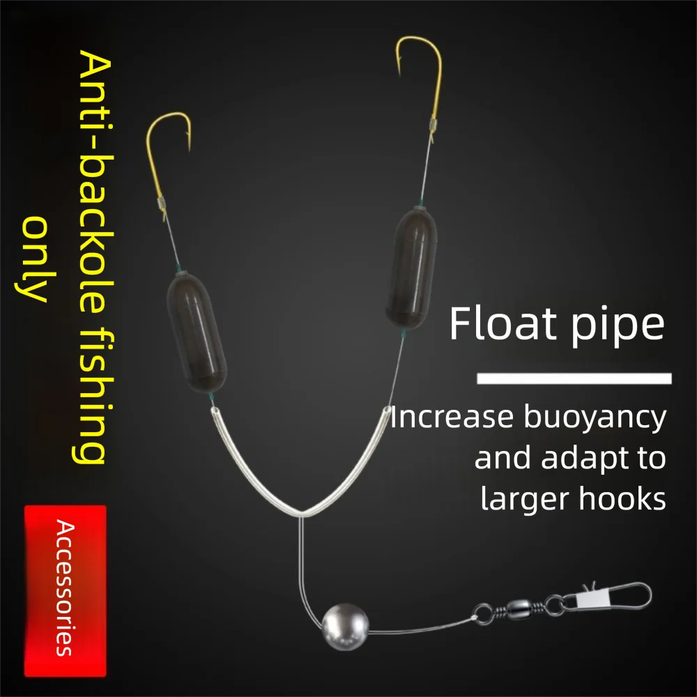 30 Uds. Aparejos de pesca de 3 tamaños, anzuelo flotante Anti inferior, anzuelo de pesca de carpa listo para usar, tubo de flotabilidad, suspensión de plástico - imagen 5