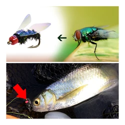 Señuelo Mosca Flotante para Carpa – Surface con Anzuelos Triples #14-18