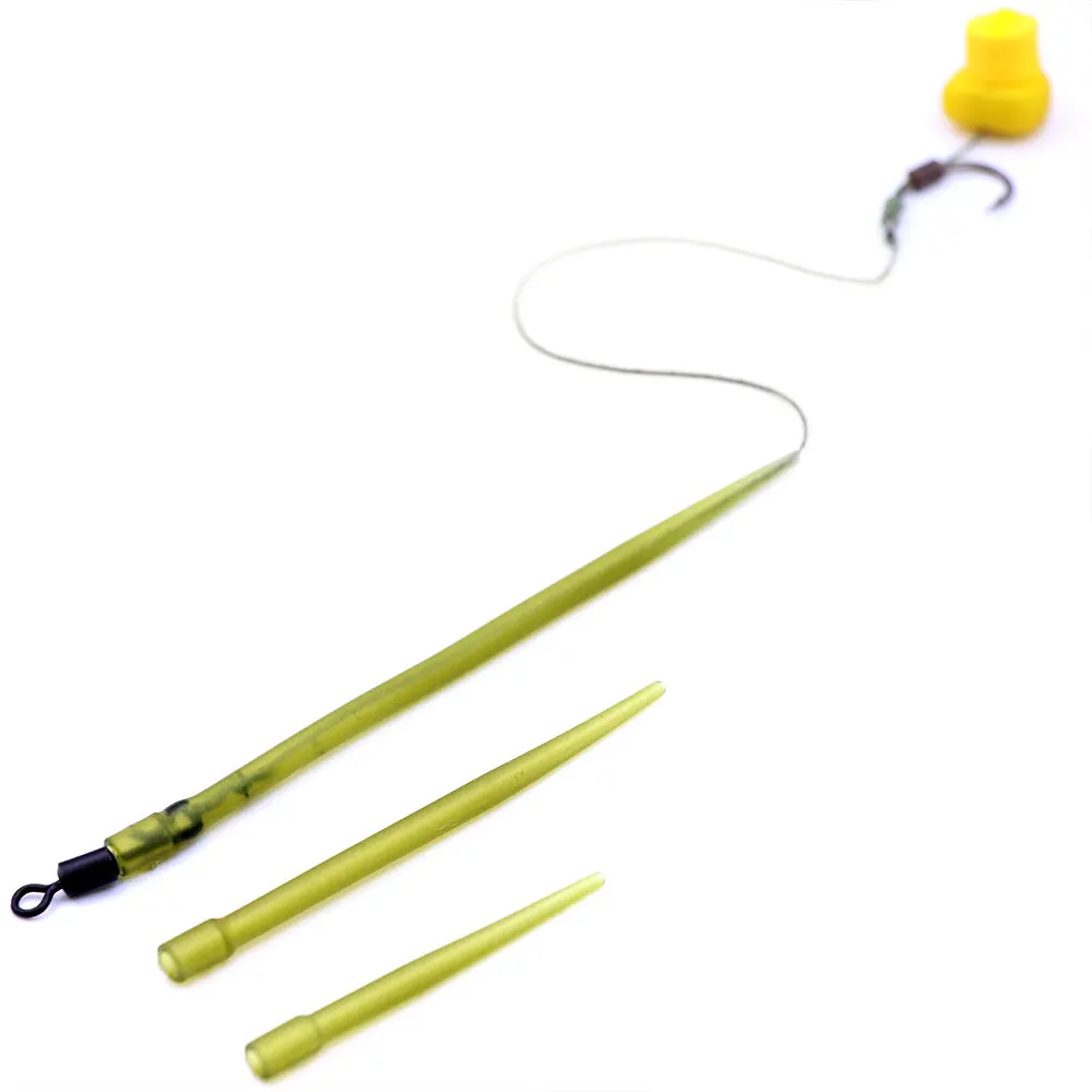 Aparejo de pelo de manga antienredos de 40mm/60mm/85mm de largo, accesorios de pesca para carpa, conector giratorio, Terminal, aparejos de pesca, 20 piezas - imagen 4