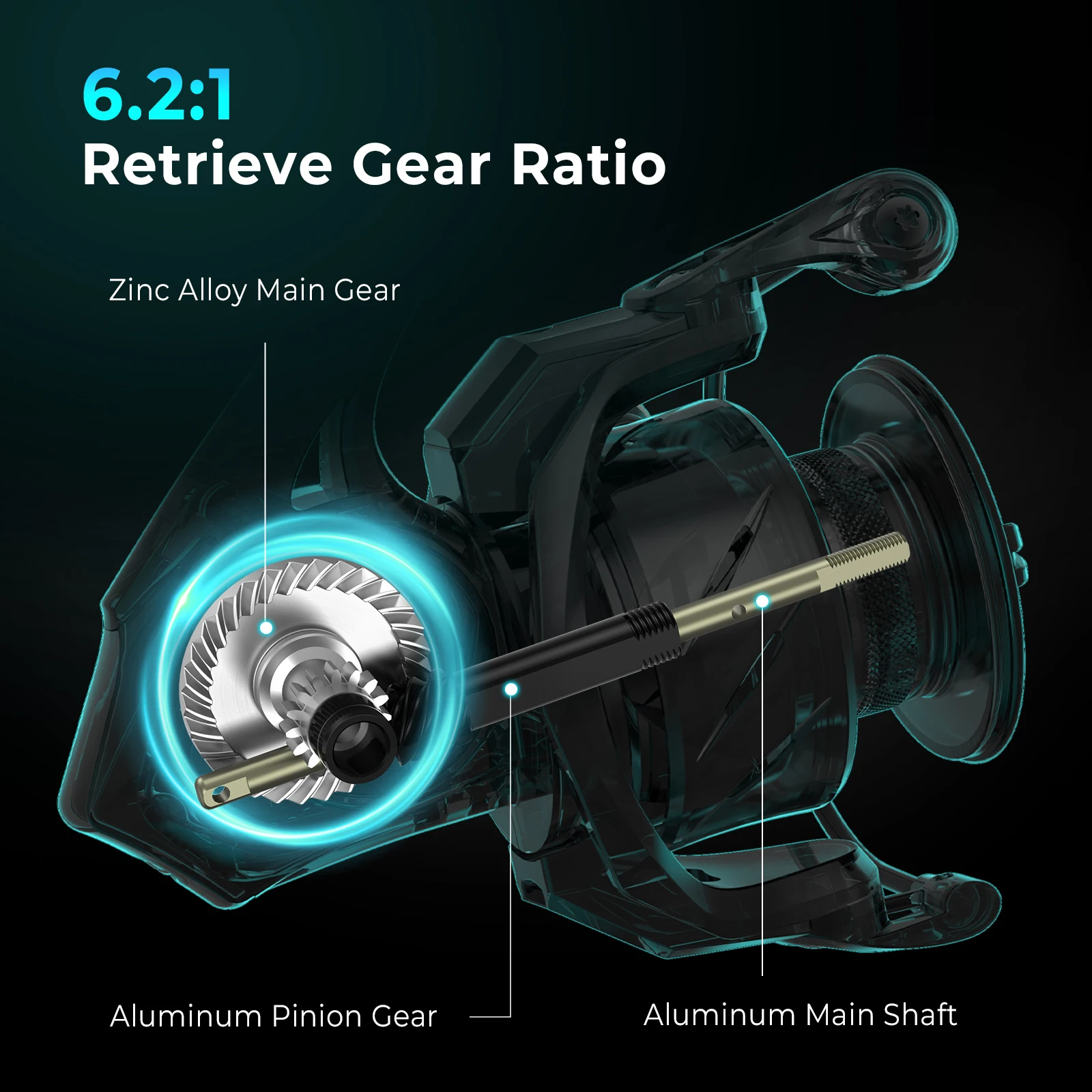 KastKing Verus – Carrete spinning ultraligero 6,2:1 22 lb - imagen 2
