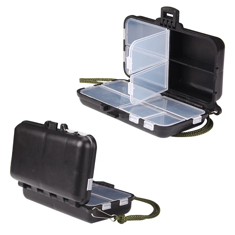 Caja de aparejos de pesca, caja de cebo de cierre de apertura de doble cara, gancho multifuncional, estuche de almacenamiento de señuelos, caja de accesorios de cebo - imagen 3