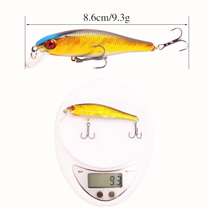 Señuelos de Pesca de pececillos, 1 piezas, modelo japonés, 8,5 cm, 9,2g, Jerkbait, Lucio, Carkbait, Wobblers, Swimbait, cebo profesional - imagen 5