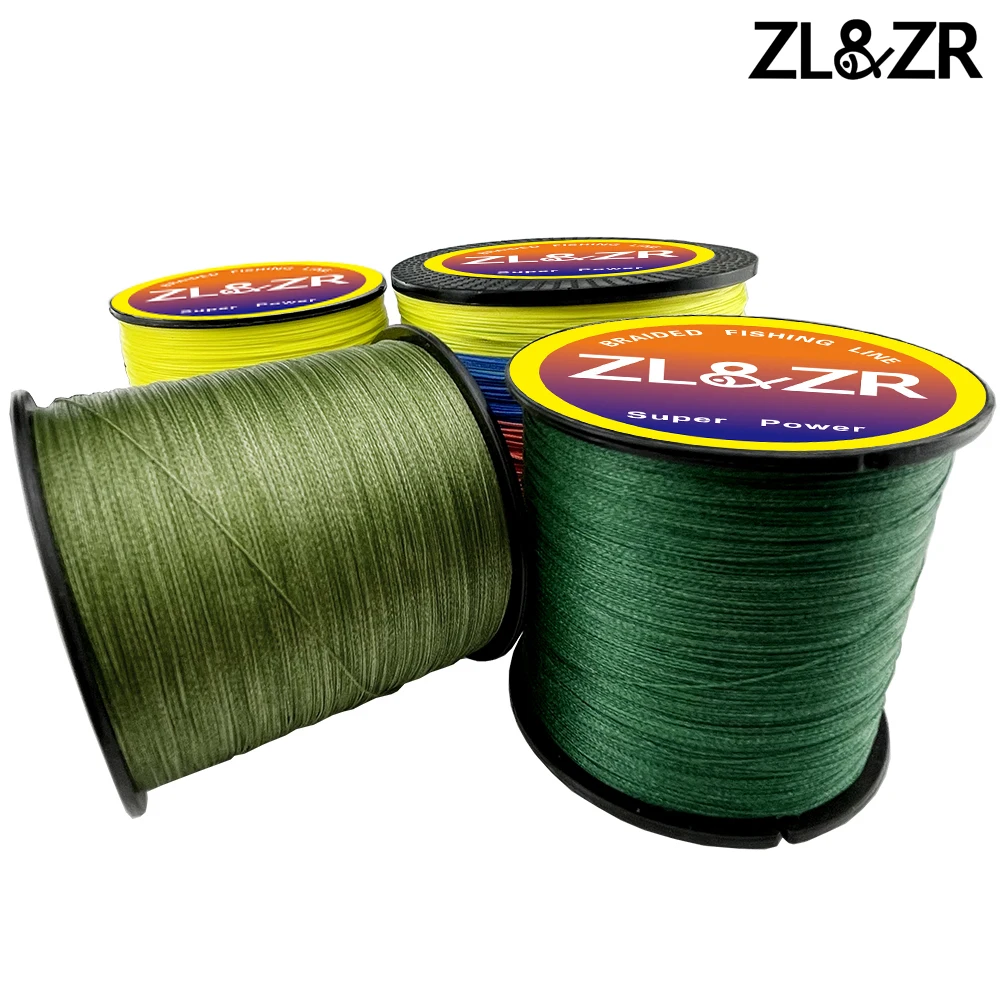 ZL & ZR-sedal de pesca de PE trenzado, 8 hebras, 100m, 18LB, 22LB, 31LB, 39LB, 43LB, 52LB, 61LB, 78LB, aparejos de 8 tejidos lisos de fundición larga - imagen 2