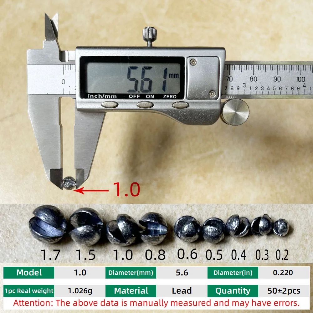 50pcs 1.0