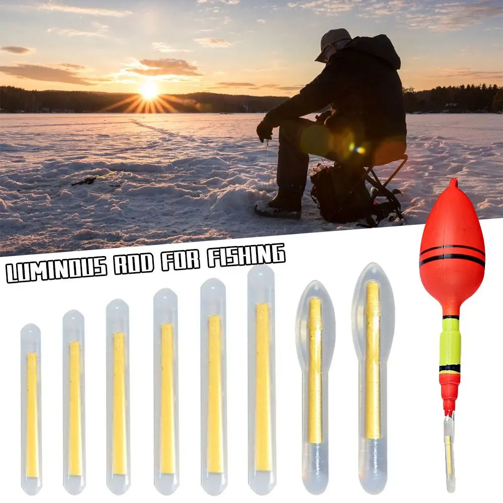 Caña fluorescente de 50 piezas, boya de pesca áspera, luz nocturna, luminosa, ultrabrillante, equipo de pesca - imagen 3