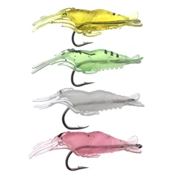 10 Uds. 3 uds. Señuelos para camarones, simulación de pesca, anzuelos luminosos para agua salada, señuelo Artificial para camarones blandos, gusanos, gambas