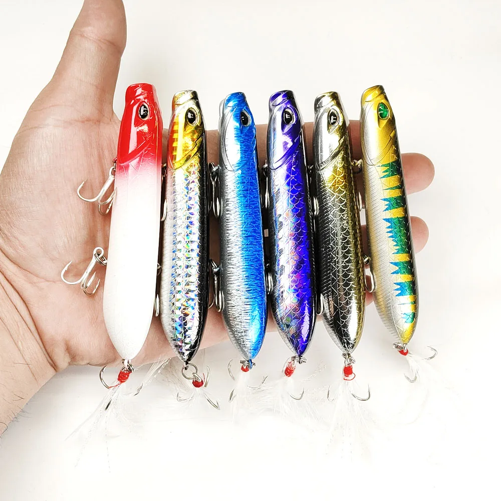 Señuelo Topwater Popper Bass Fishing – Lápiz 8‑10 cm 10‑14 g para lucio