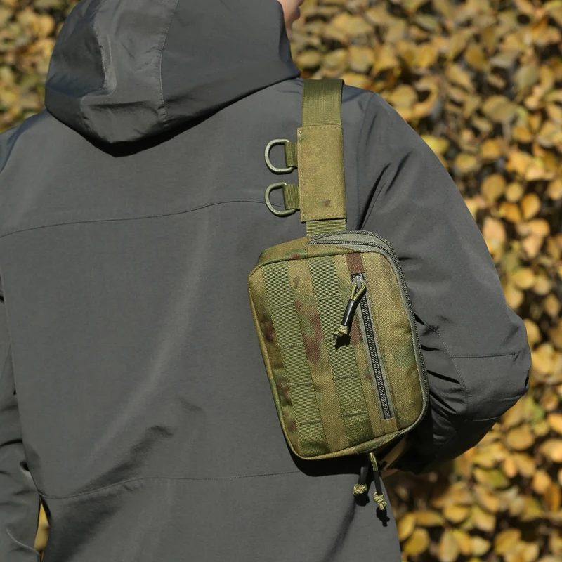 Bolsa táctica de pesca, riñonera de nailon para cadera, riñonera Molle para exteriores, bolsas para cinturón, accesorios para acampar y cazar, bolsa de almacenamiento de cebo - imagen 5