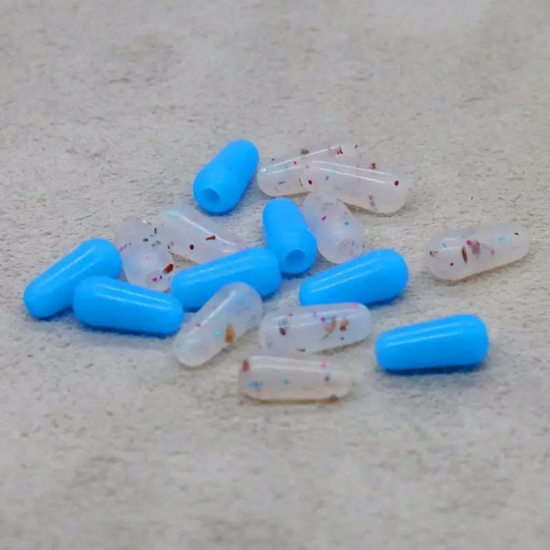 Equipo de pesca cilíndrico antibobinado de silicona, flotador suave, tope de frijol de goma, herramientas de cuentas de amortiguación de pesca de carpa, 100 Uds./lote - imagen 3